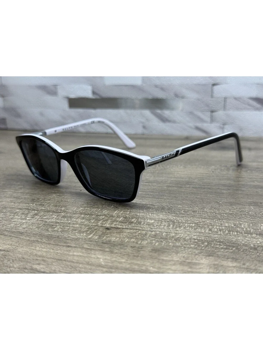Ralph Lauren RA7044 1139 Eyeglasses Black White Cat Eye 52-16-135 FRAMES ONLY